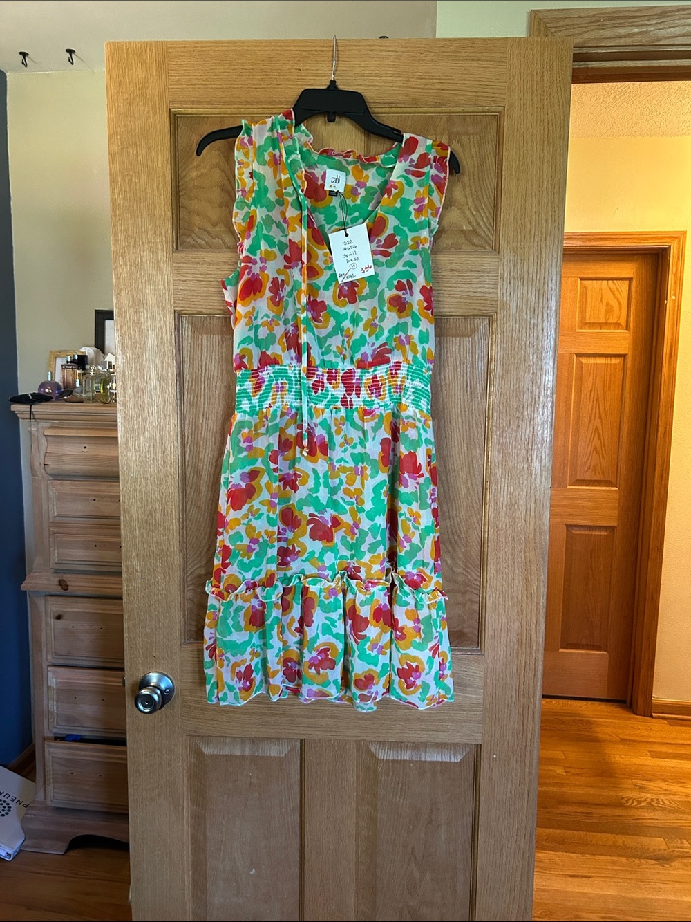 CAbi Floral Sleeveless Mini Dress - Green, Red, Yellow, Pink